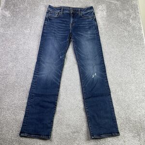 American Eagle Jeans Men’s 30X31 Blue Bootcut Low Rise Dark Denim Stretch Preppy